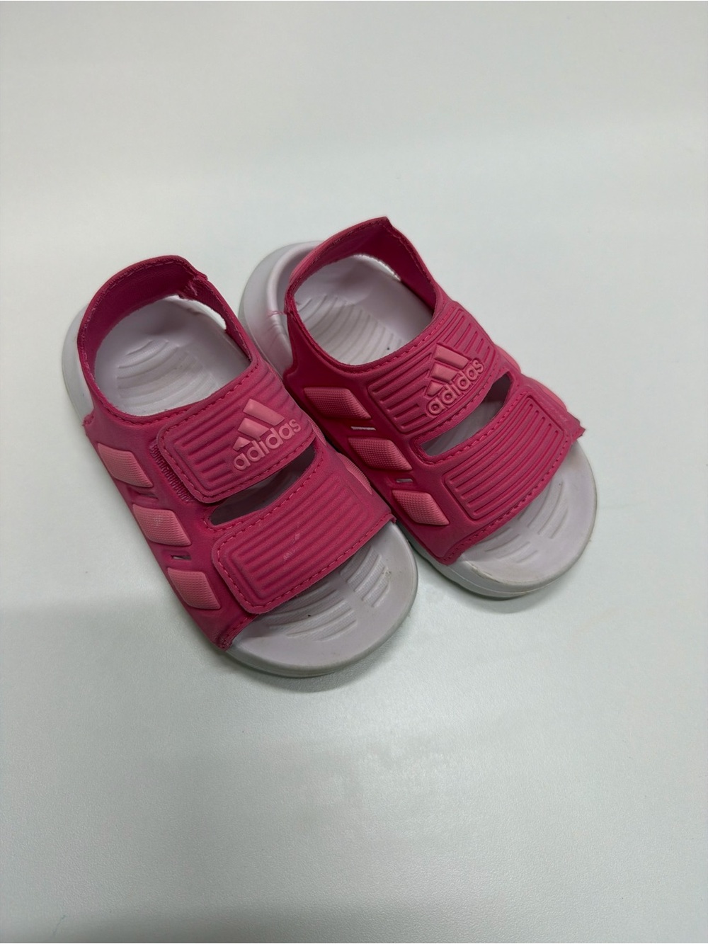 adidas Kids Pink Double-Strap Sport Sandals